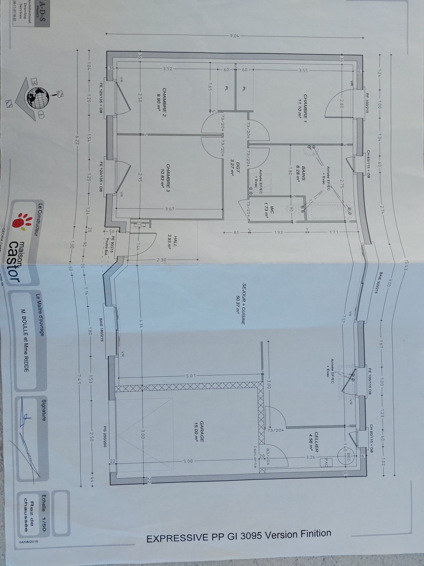 Pavillon contemporain plain-pied de 4 pièces pour 103 m2